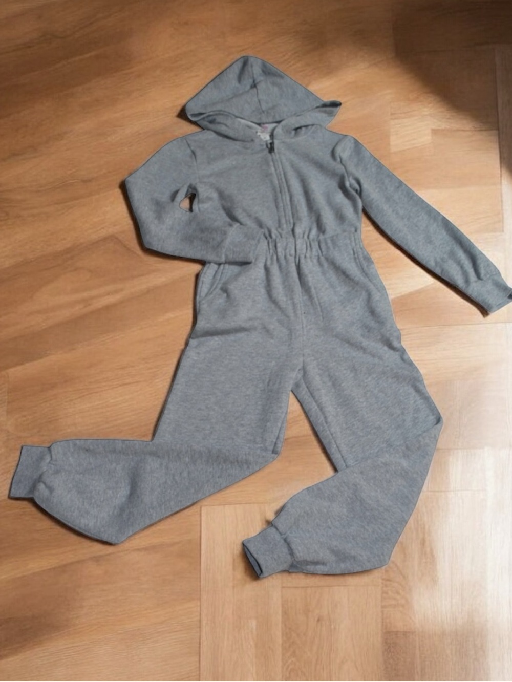 Habitual Kid Gray Hooded Jumpsuit Girls 6X NWOT